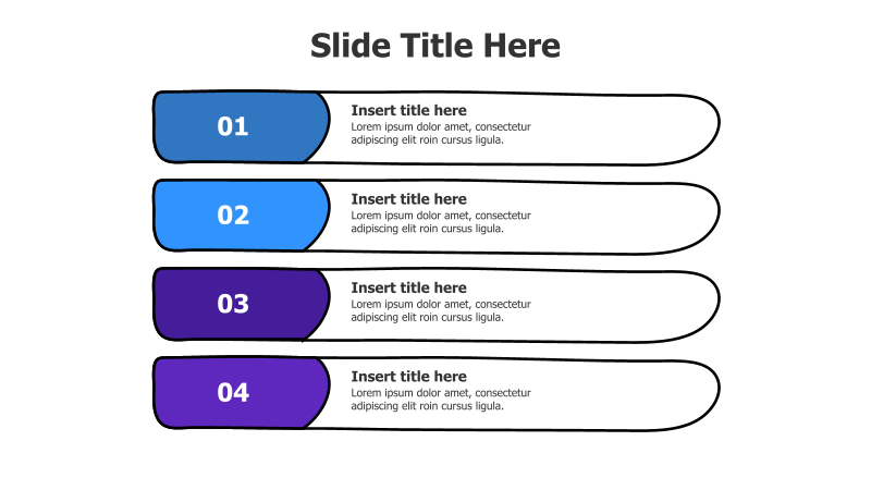 4-Step Colored Stripe Infographic