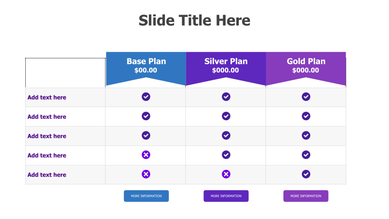 Pricing Plan Comparison