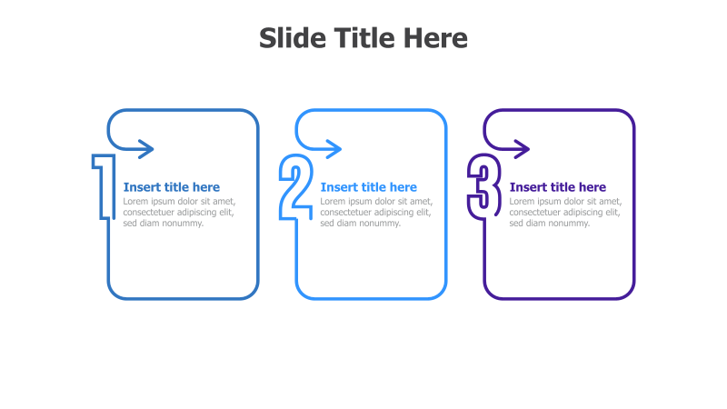 3-Step Numbered Process Flow