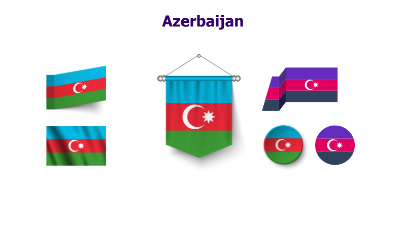 Azerbaijan Flag Variations