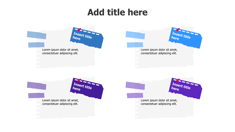 4 Paper Sticky Notes with Pins