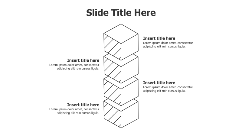 4-Level Divided Cube Column Infographic
