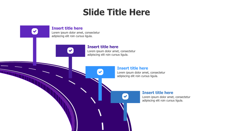4-Step Road Map Infographic