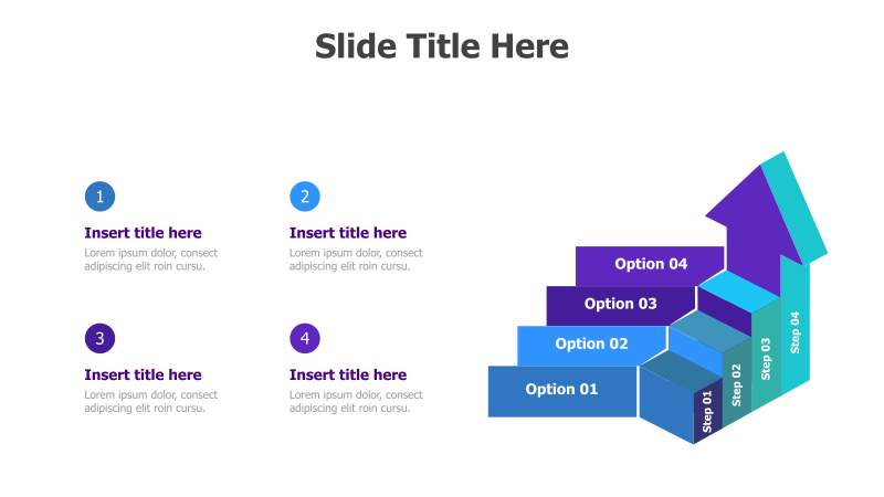 4-Step Growth Arrows Diagram