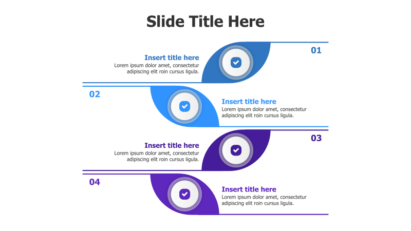 4-Point Leaf Infographic with Icons