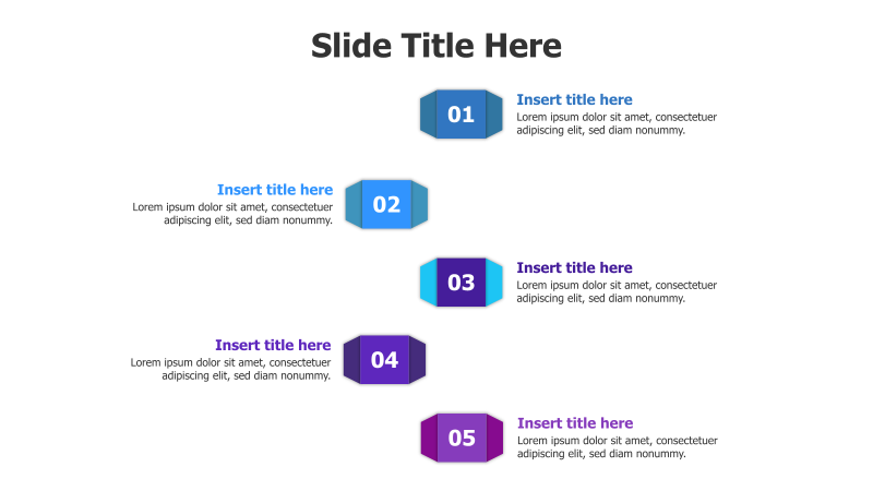 5-Step Stacked Shapes Infographic