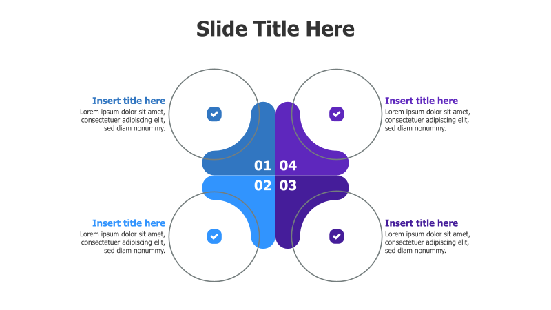 4-Point Interlocking Circles Infographic