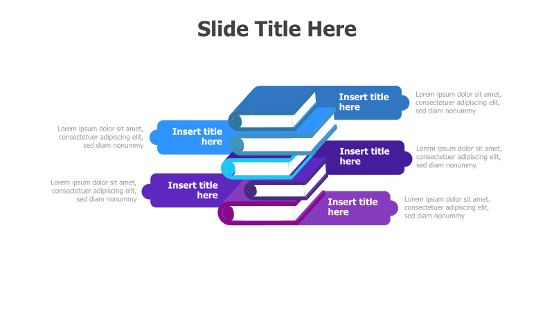 6-Level Stacked Pyramid Diagram