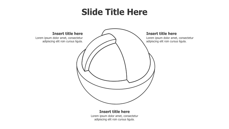 3-Point Overlayered 3D Sphere Infographic