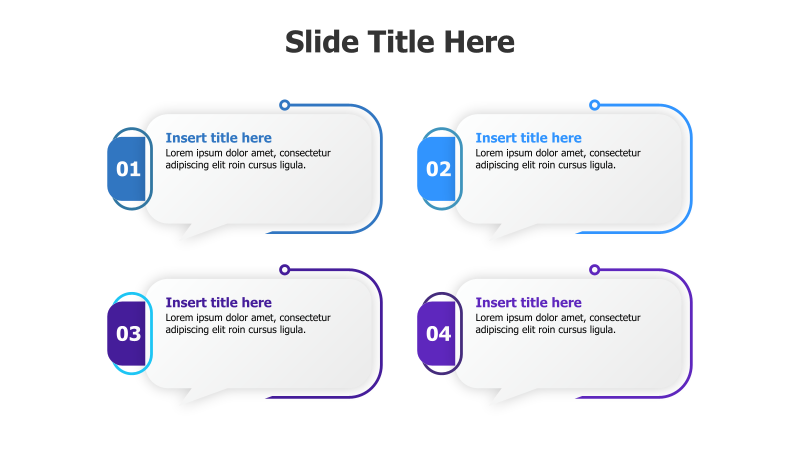 4-Point Numbered Speech Bubbles