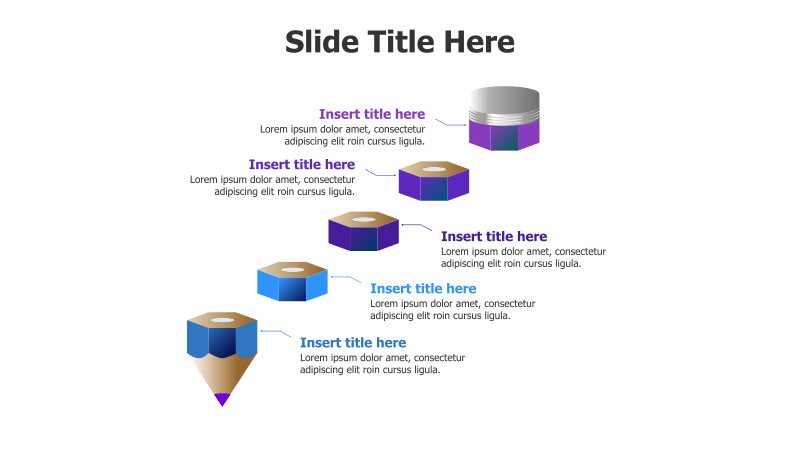 5-Step Pencil Infographic