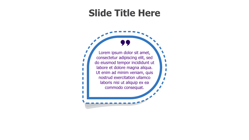 Quote Slide with Dashed Border