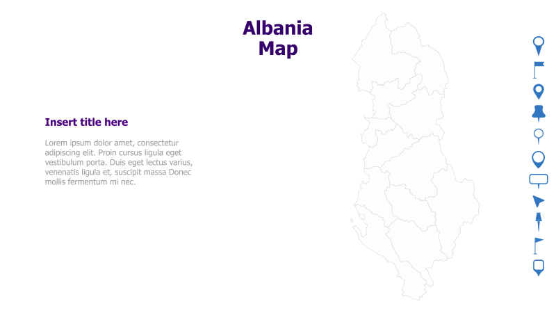 Albania Map Template