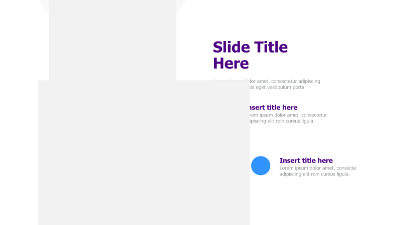 3-Point Triangle Diagram with Text Placeholders