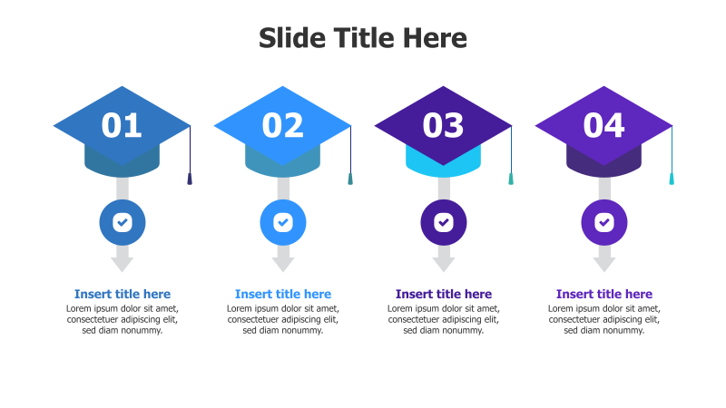 4-Step Graduation Hat Infographic