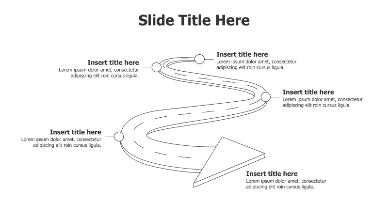 5-Point Roadmap with Curved Arrows