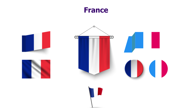 France Flag Lettering