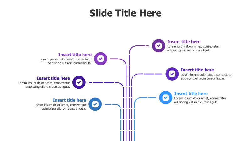 6-Point Dotted Line Infographic