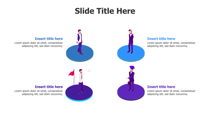 Four-Point Isometric Infographic