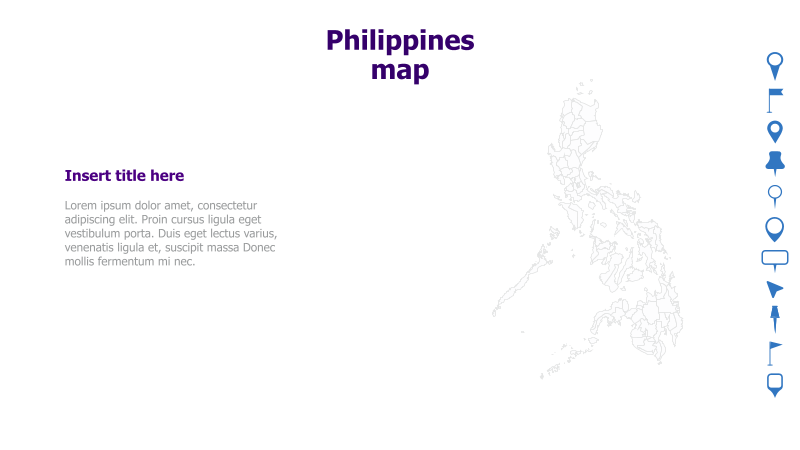 Philippines Map with Text Placeholder