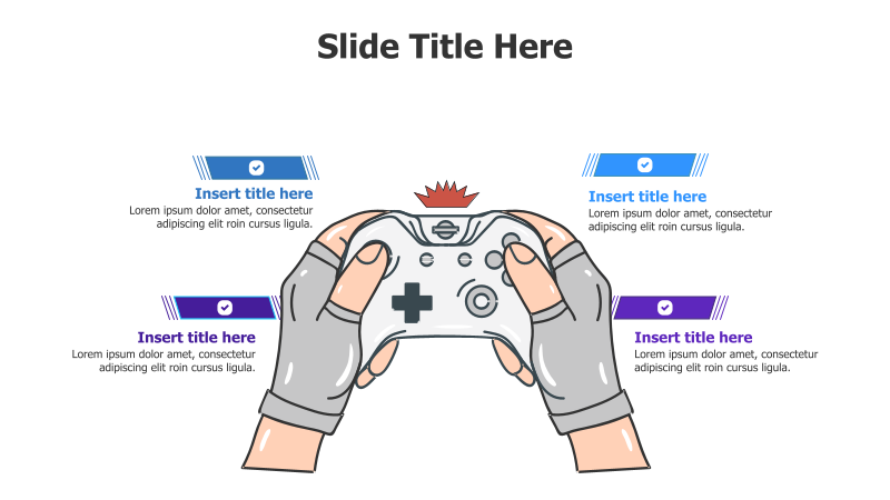 Hands Holding Game Controller Infographic