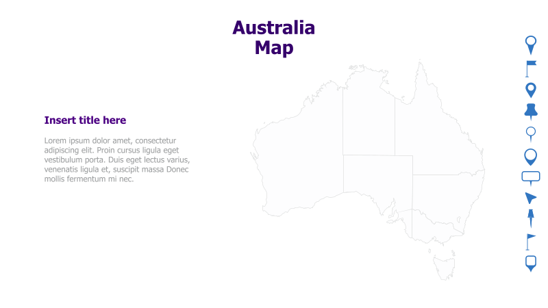 Australia Map Template