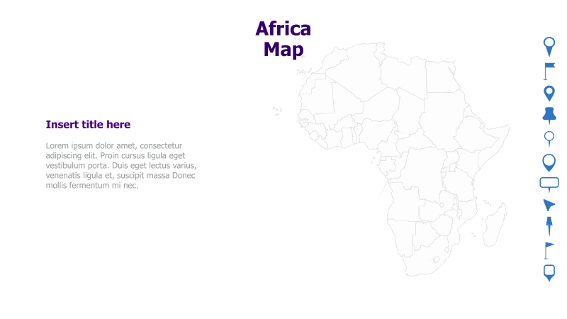 Africa Map with Text Placeholder