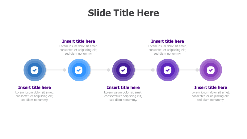 5-Step Timeline with Checkmarks