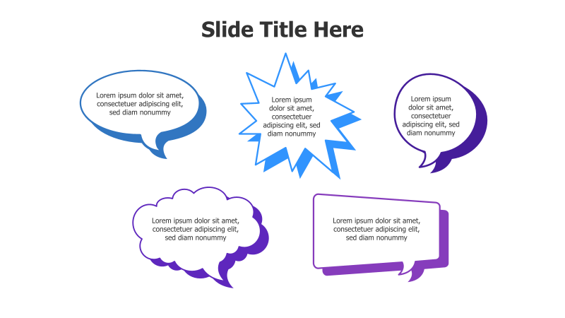 6-Point Speech Bubble Infographic