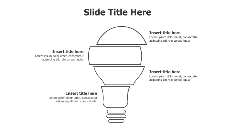 4-Point Divided Bulb Infographic