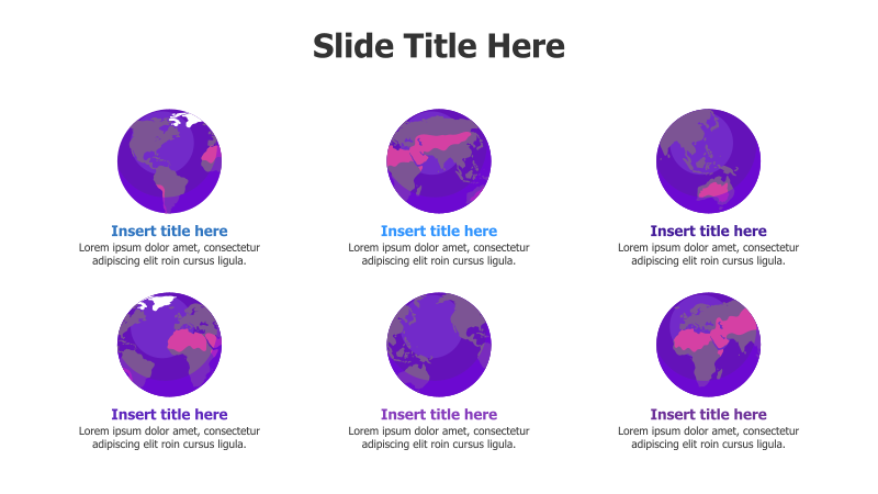 6 Earth Map Infographic