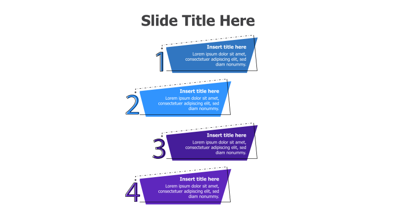 4-Step Numbered Stacked Diagram