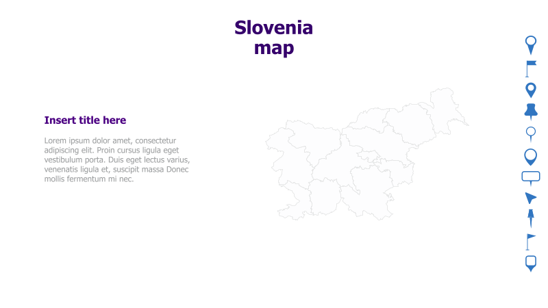 Slovenia Map with Text Placeholder