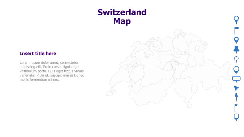 Switzerland Map Template
