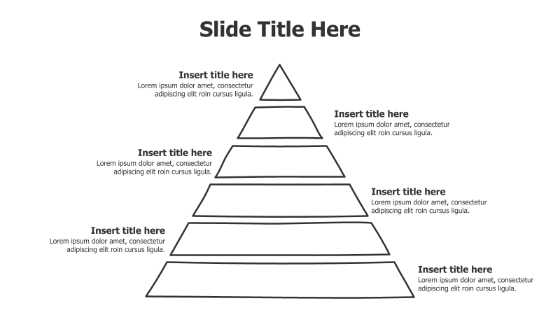 6-Level Divided Pyramid Infographic
