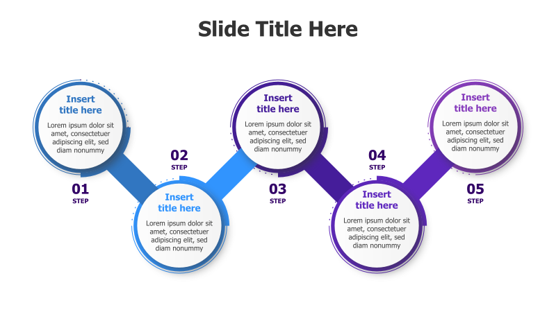 5-Step Rounded Timeline