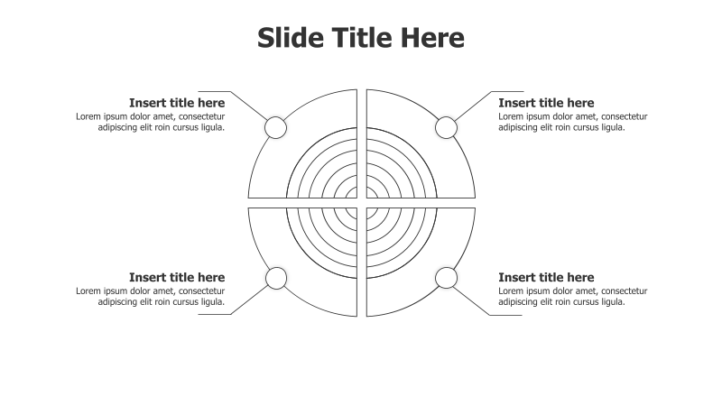 4-Point Divided Circle Infographic