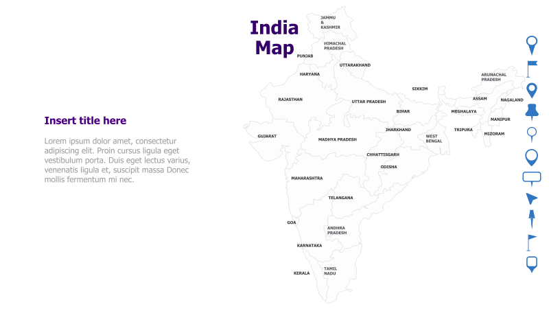 India Map with State Names