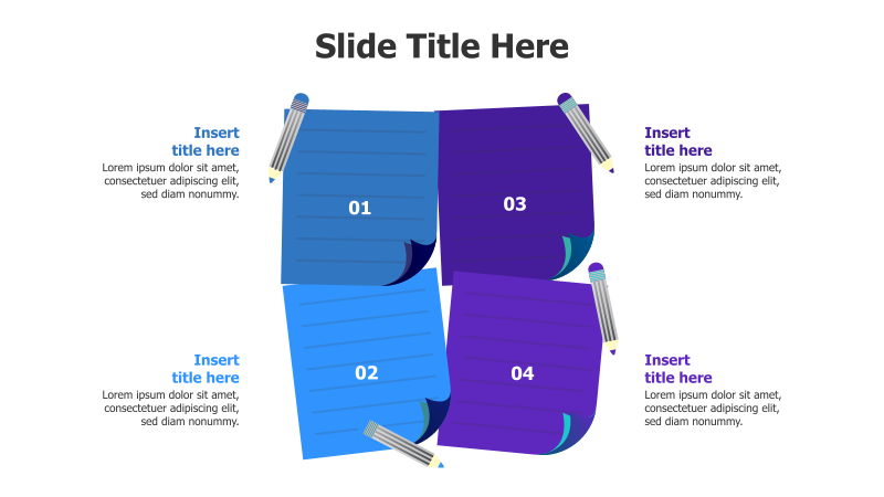 4-Point Sticky Note Infographic