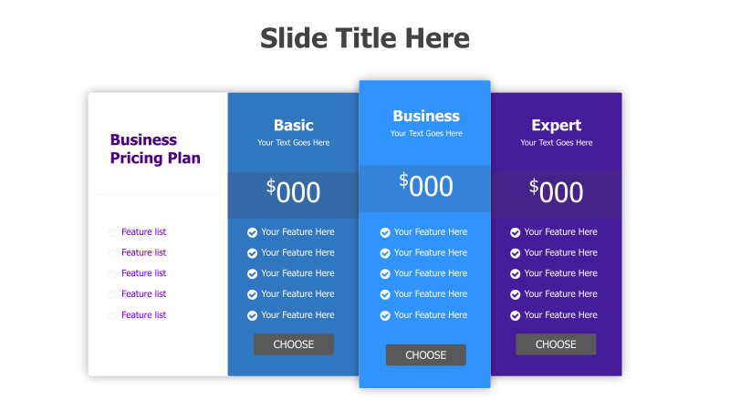 3-Tier Pricing Plan Comparison