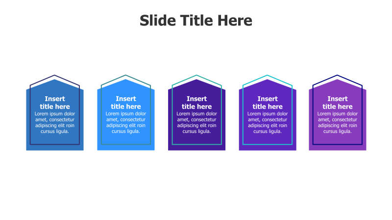 5-Point House Outline Infographic