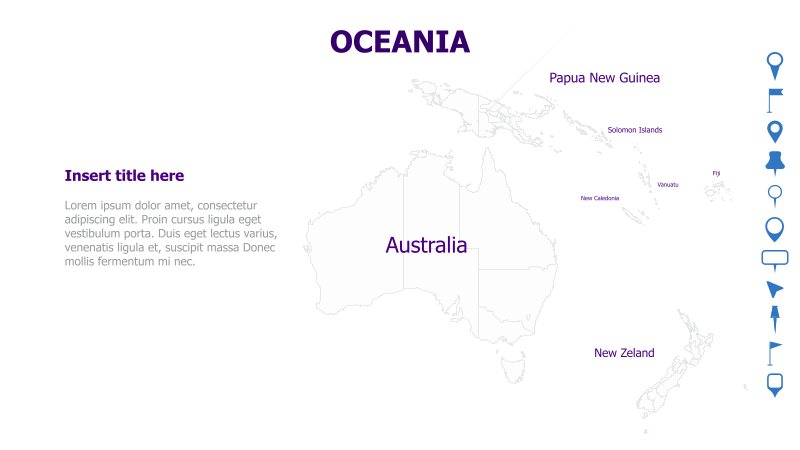 Oceania Map Template