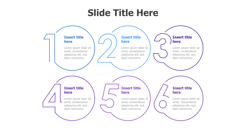 6-Step Circular Numbered Process