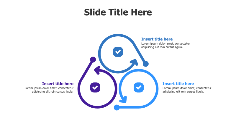 3-Step Circular Process with Arrows