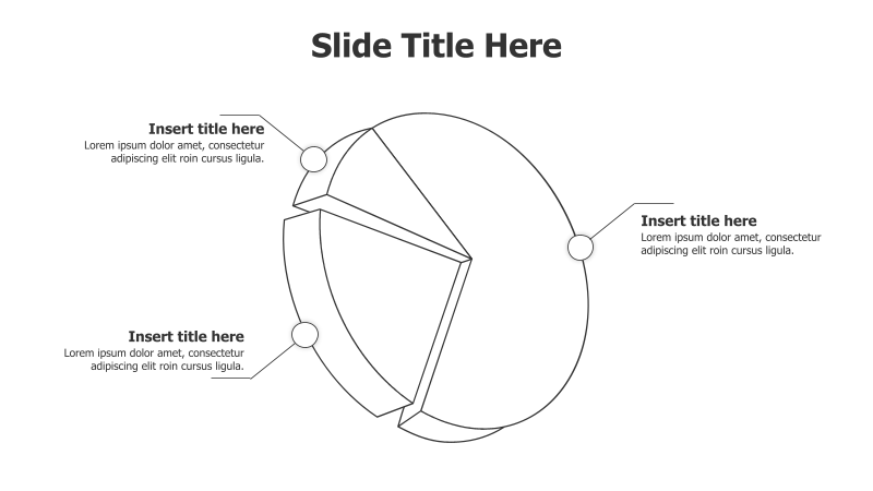 3-Point 3D Pie Chart Infographic