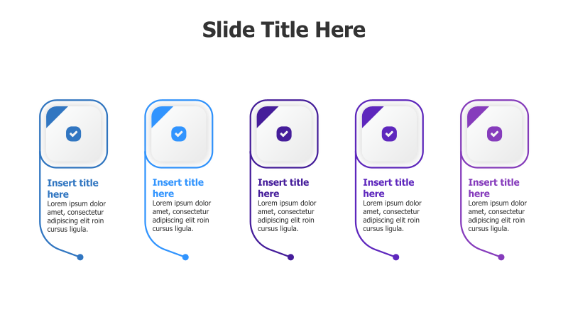 5-Point Linear Infographic with Icons