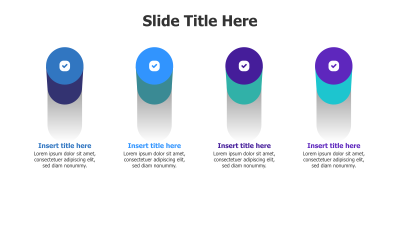 4-Step 3D Column Infographic