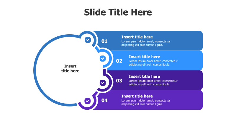 4-Step Branching Circle Infographic