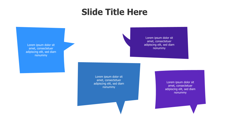 Four Interlocking Speech Bubbles