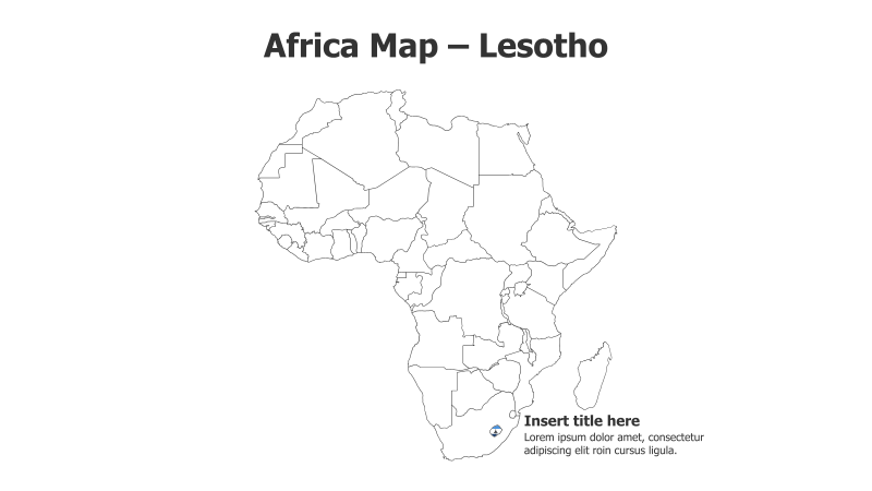 Africa Map – Lesotho Highlight